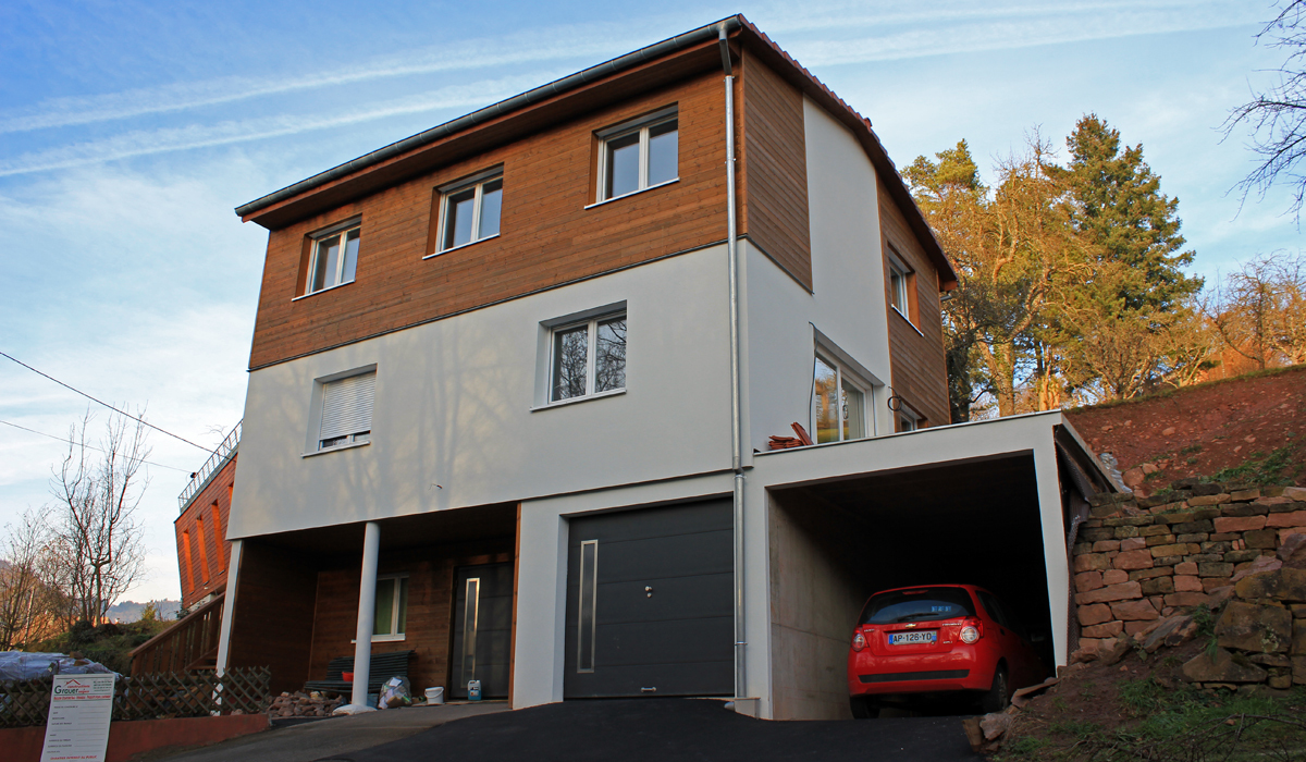 Extension ossature bois à Osenbach